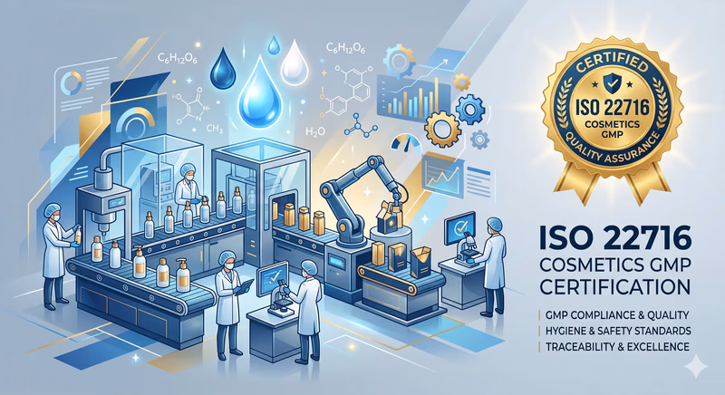 ISO 22716 Cosmetics Good Manufacturing Practices GMP Certificate
