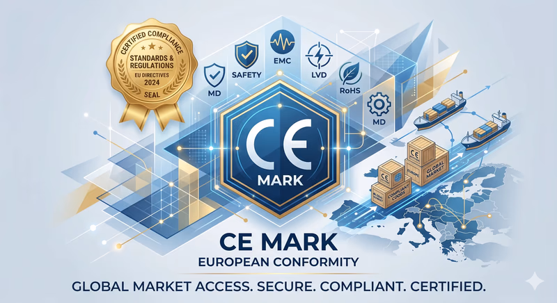 CE Marking Electronic Conformite Europeenne Seal Box