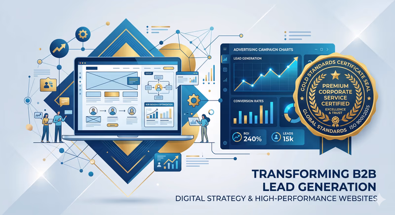 Corporate Website Laptop B2B Ads Display